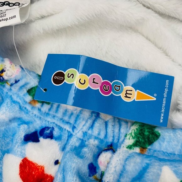 NWT Iscream Plush Pants Girls Large 14 Snow Way Pajamas Lounge Pockets - Picture 5 of 5